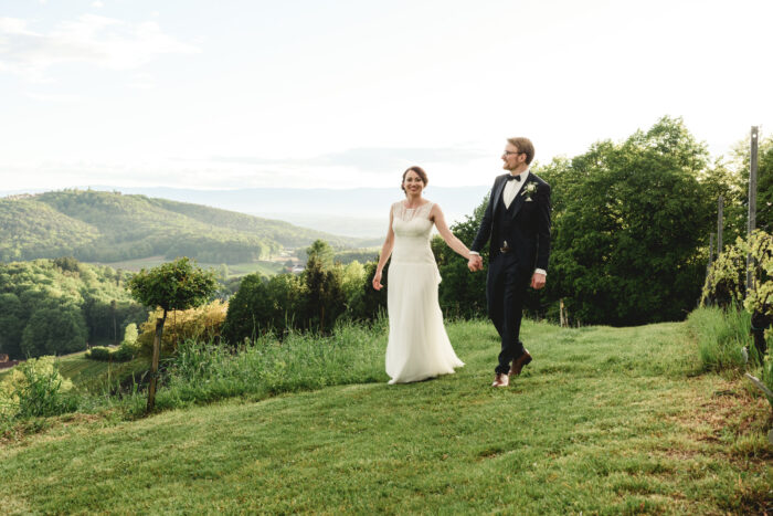 Braut und Bräutigam im Sausal in der Südsteiermark